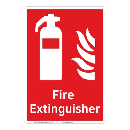 ANSI/ISO Compliant Fire Extinguisher Safety Signs Indoor/Outdoor Aluminum (BE) 10 X 7